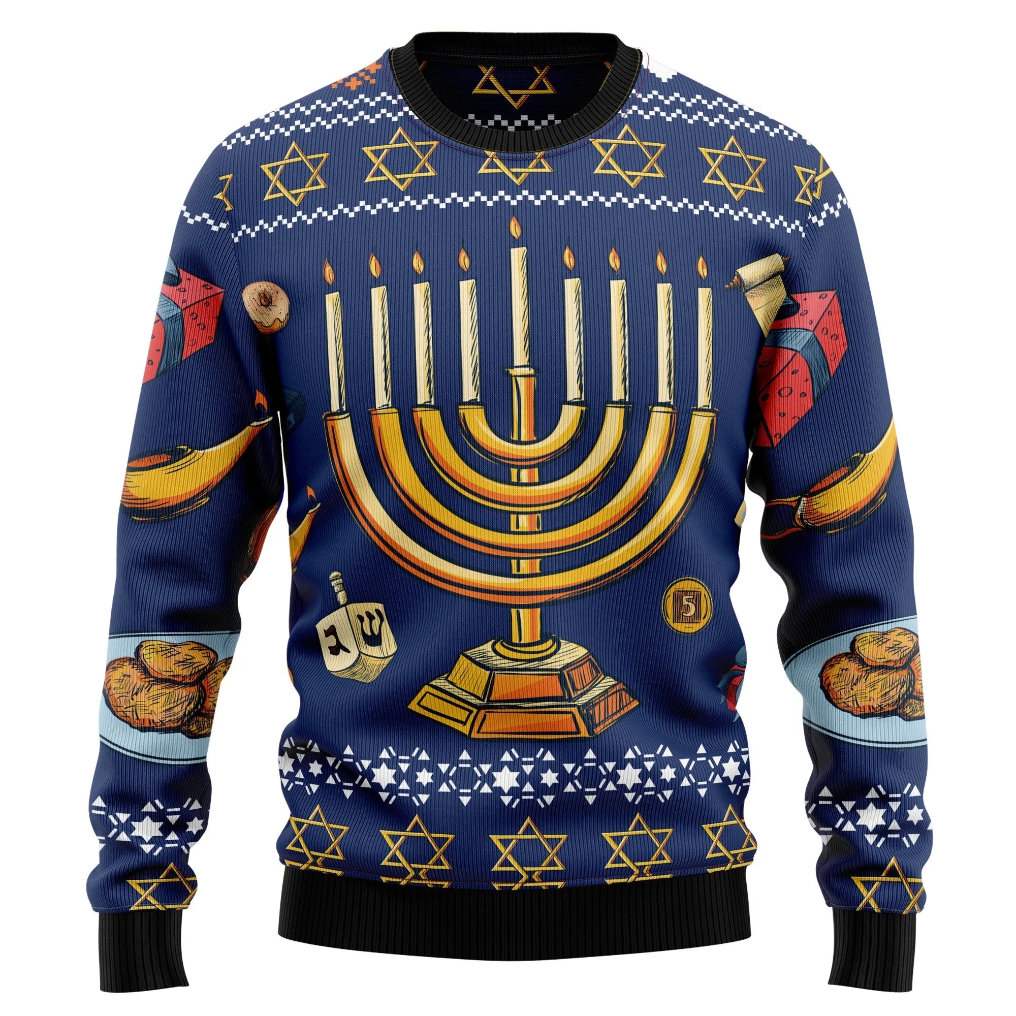 Winter Sweater JulesRoche Trendy All-Over Print Holiday Apparel