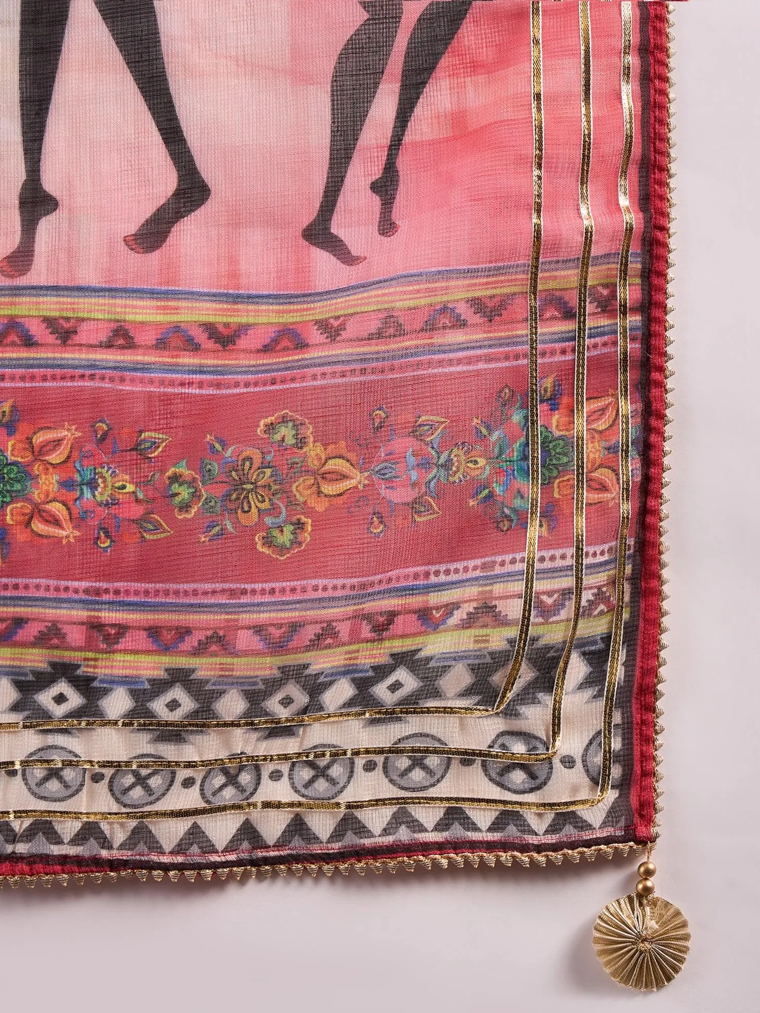 Women Regular Chanderi Silk Kurta with Trousers & With Dupatta