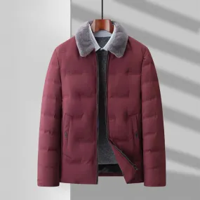 Women's Down Insulated Winter Jacket with Fur Collar