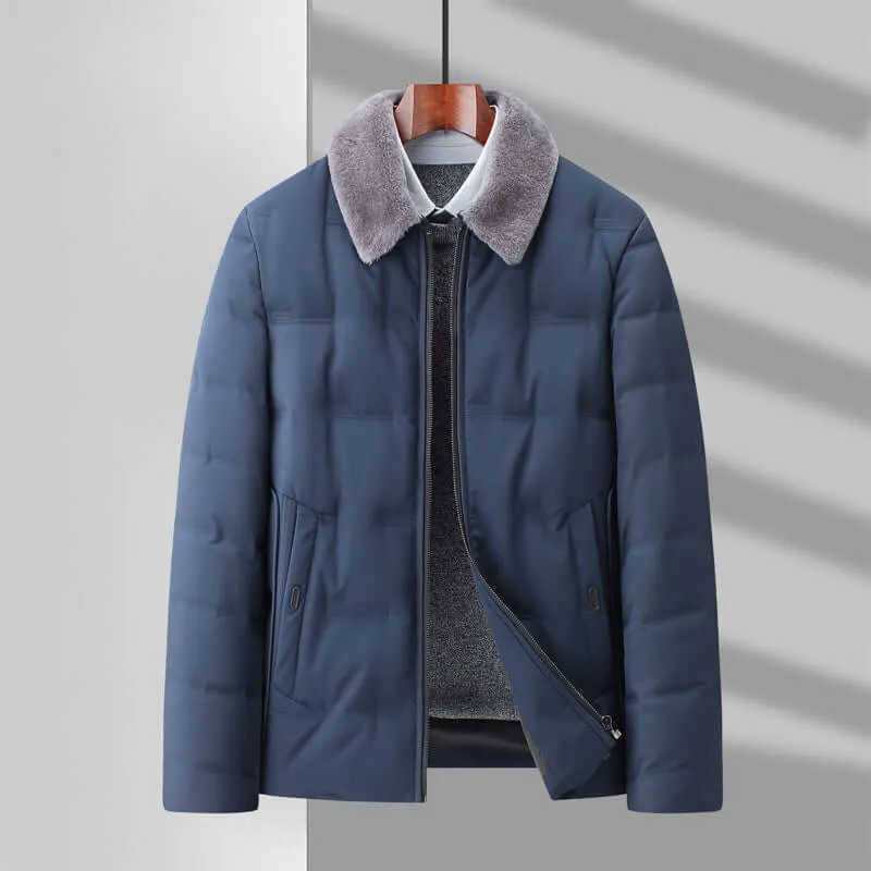 Women's Down Insulated Winter Jacket with Fur Collar