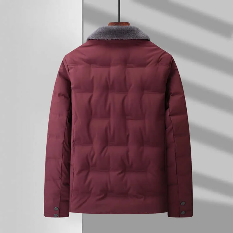 Women's Down Insulated Winter Jacket with Fur Collar