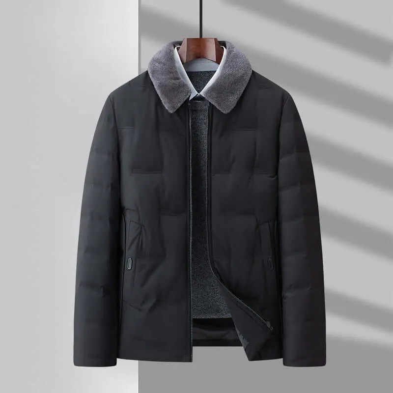 Women's Down Insulated Winter Jacket with Fur Collar