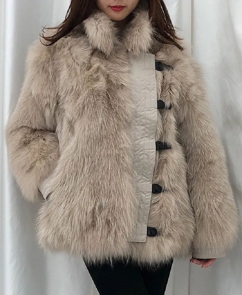 Women's Winter Casual Short Thick Parka With Fox Fur