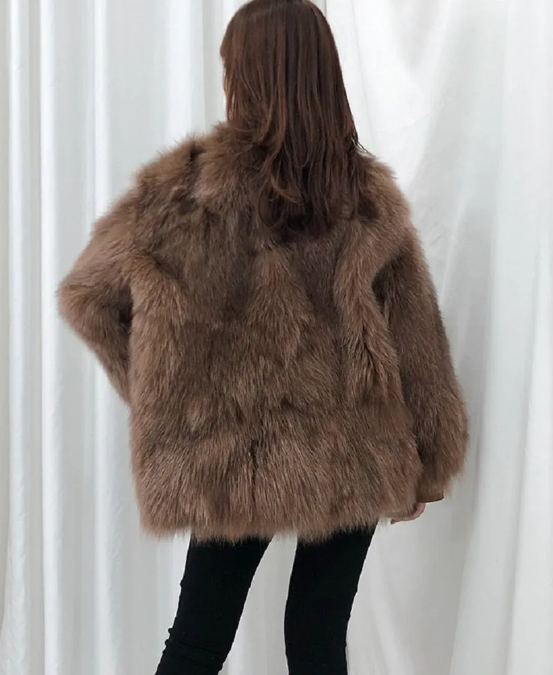 Women's Winter Casual Short Thick Parka With Fox Fur