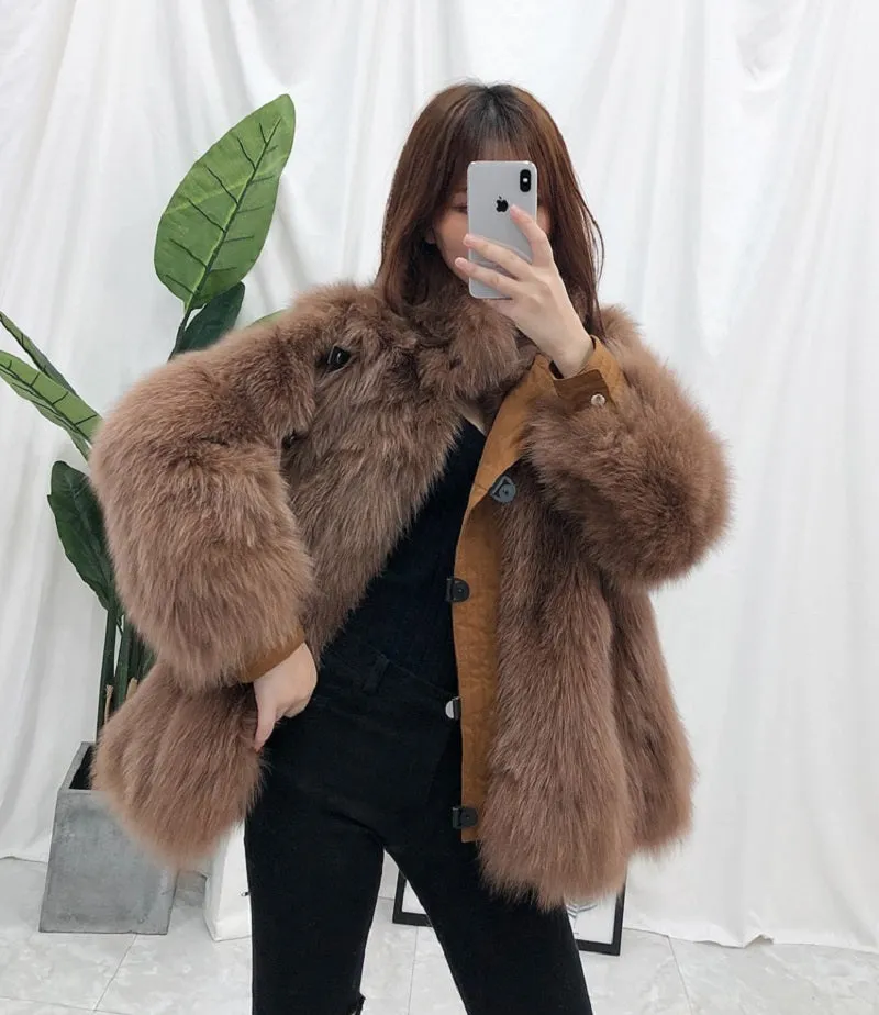 Women's Winter Casual Short Thick Parka With Fox Fur
