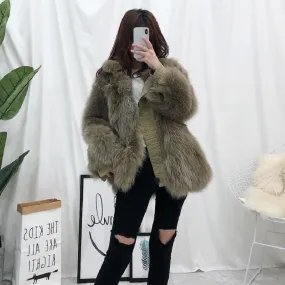 Women's Winter Casual Short Thick Parka With Fox Fur