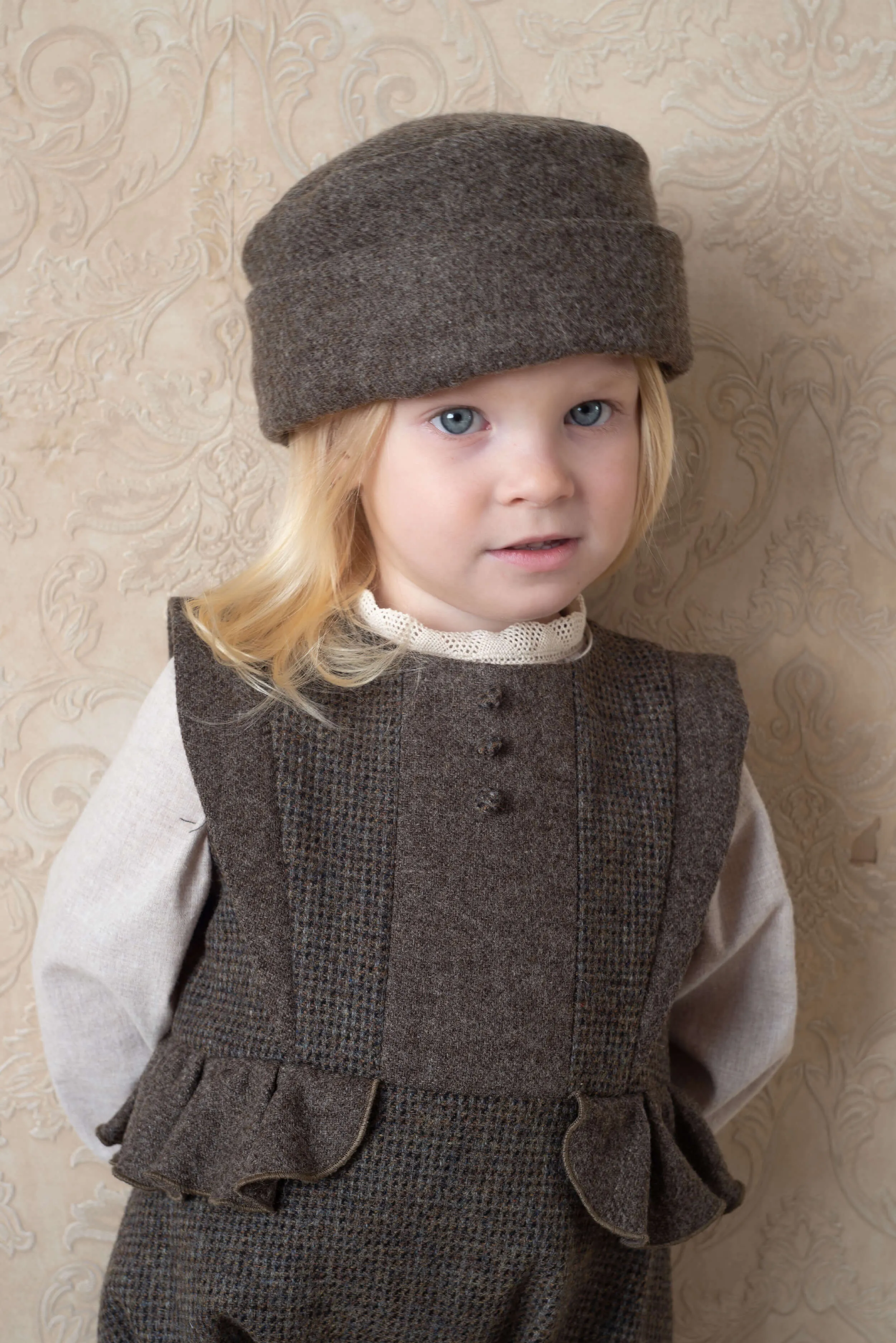 woollen romper suit with frill - Multi coloured (Mod.3.2)