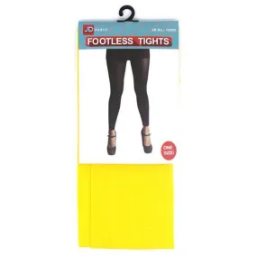 Yellow Plain Colour Footless Tights